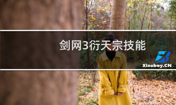 剑网3衍天宗技能