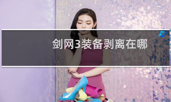 剑网3装备剥离在哪