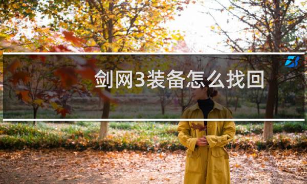 剑网3装备怎么找回