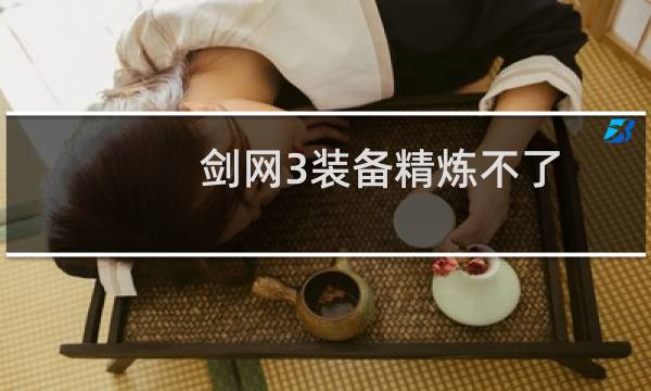 剑网3装备精炼不了