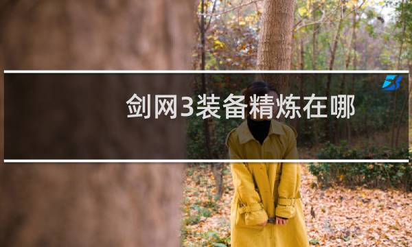 剑网3装备精炼在哪