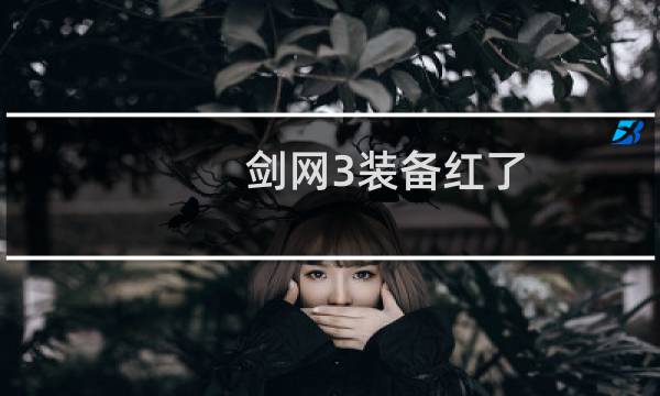 剑网3装备红了