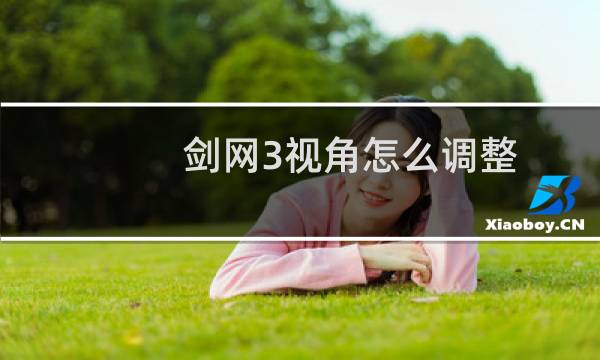 剑网3视角怎么调整