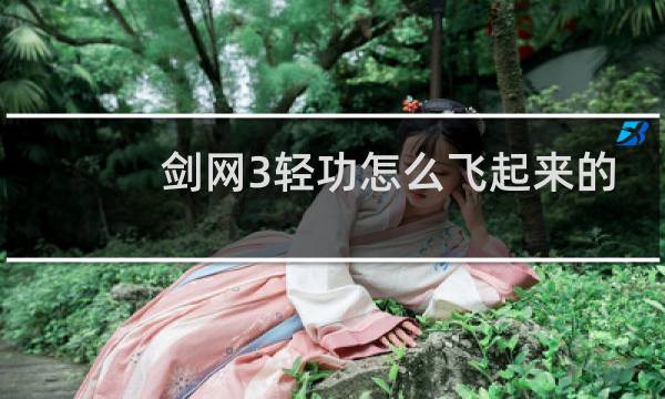 剑网3轻功怎么飞起来的