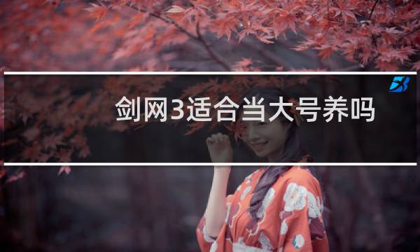 剑网3适合当大号养吗