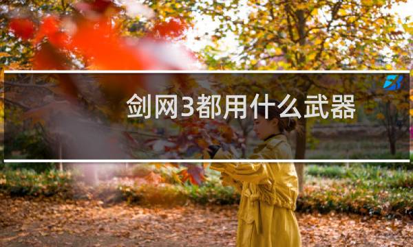 剑网3都用什么武器