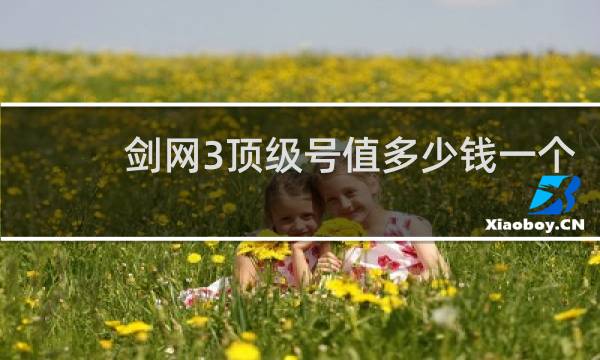 剑网3顶级号值多少钱一个