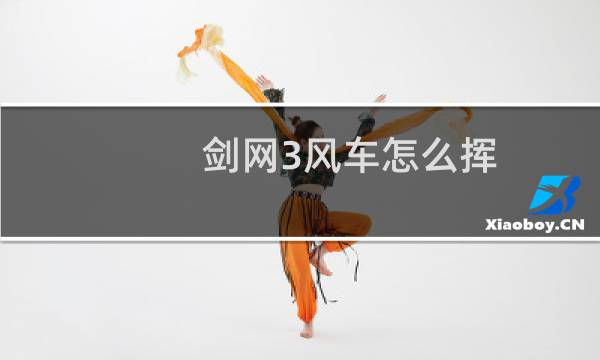 剑网3风车怎么挥