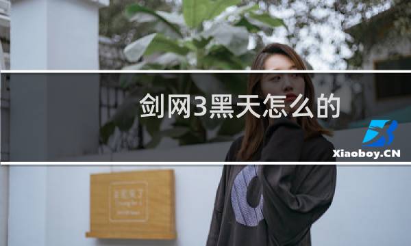 剑网3黑天怎么的