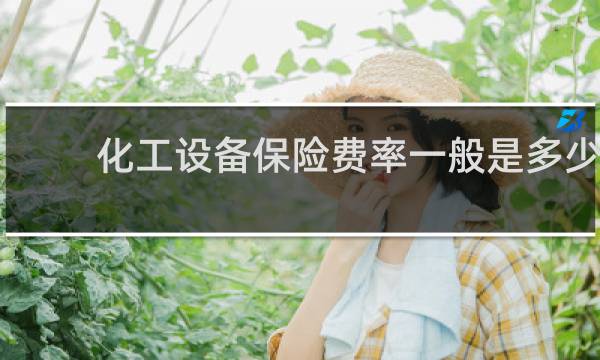 化工设备保险费率一般是多少