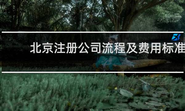北京注册公司流程及费用标准