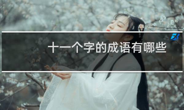 十一个字的成语有哪些