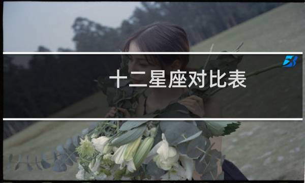 十二星座对比表