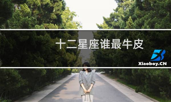 十二星座谁最牛皮