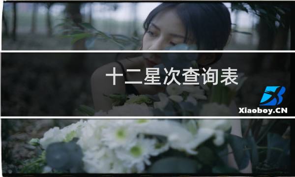 十二星次查询表