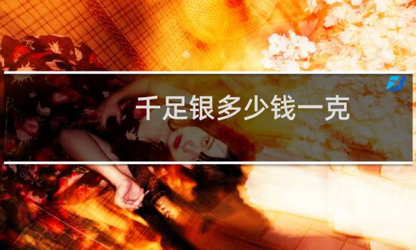千足银多少钱一克