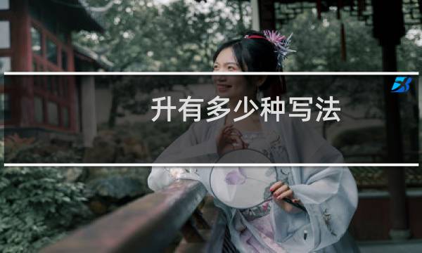 升有多少种写法