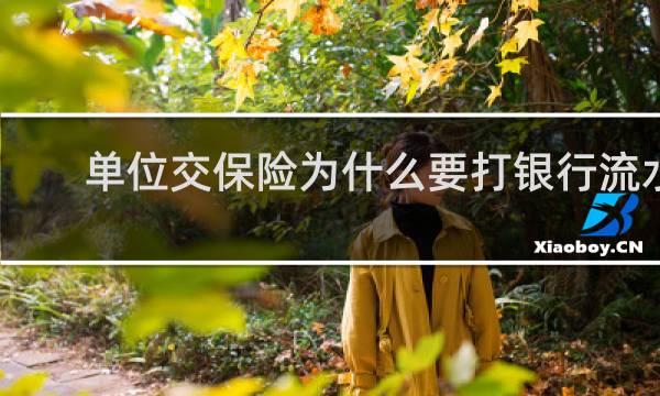单位交保险为什么要打银行流水