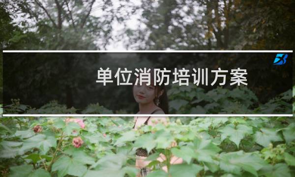 单位消防培训方案