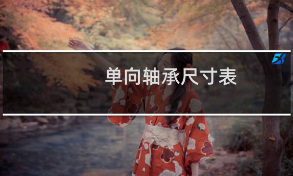 单向轴承尺寸表