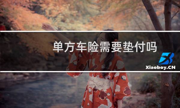 单方车险需要垫付吗