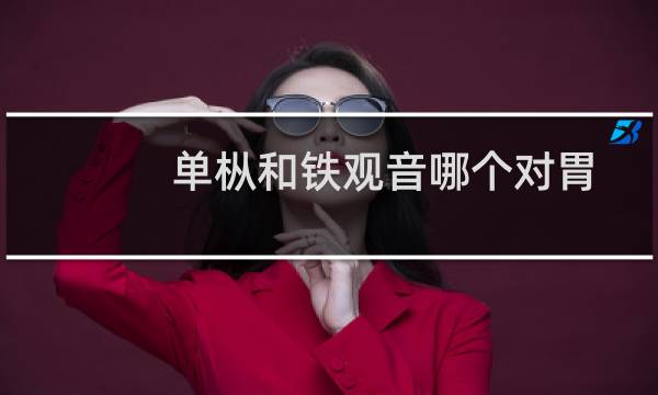 单枞和铁观音哪个对胃