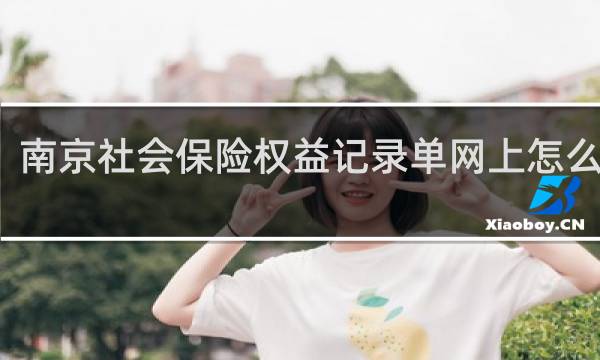 南京社会保险权益记录单网上怎么打印