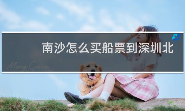 南沙怎么买船票到深圳北
