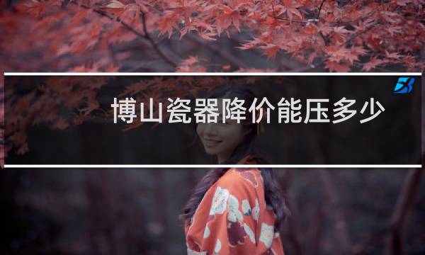 博山瓷器降价能压多少