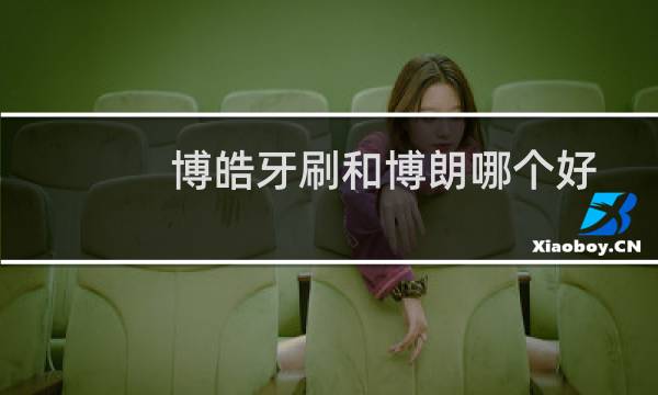 博皓牙刷和博朗哪个好