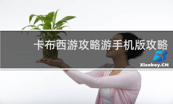 卡布西游攻略游手机版攻略