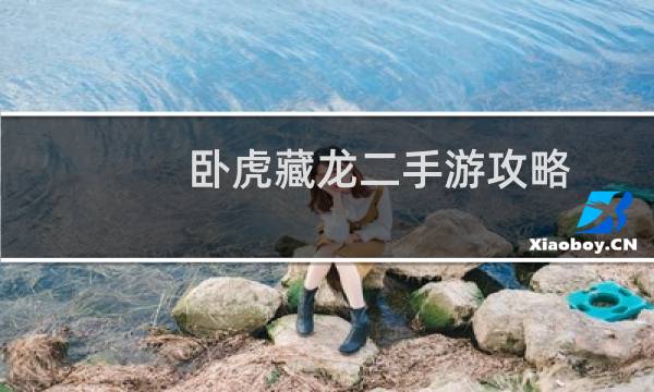 卧虎藏龙二手游攻略