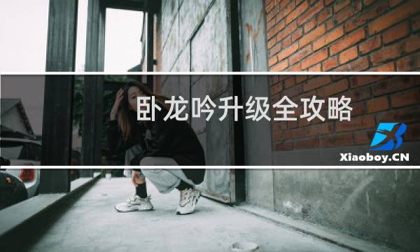 卧龙吟升级全攻略