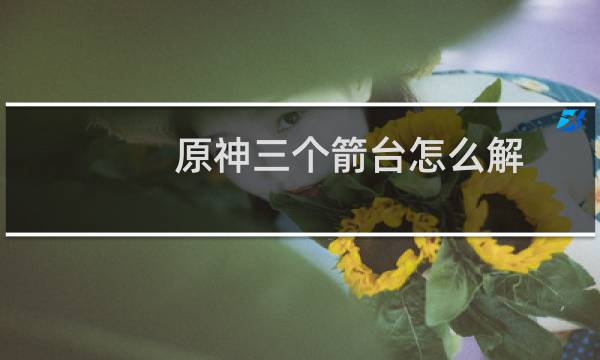 原神三个箭台怎么解