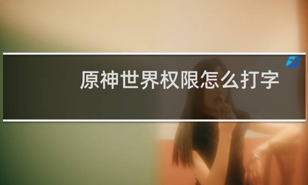 原神世界权限怎么打字