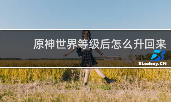 原神世界等级后怎么升回来