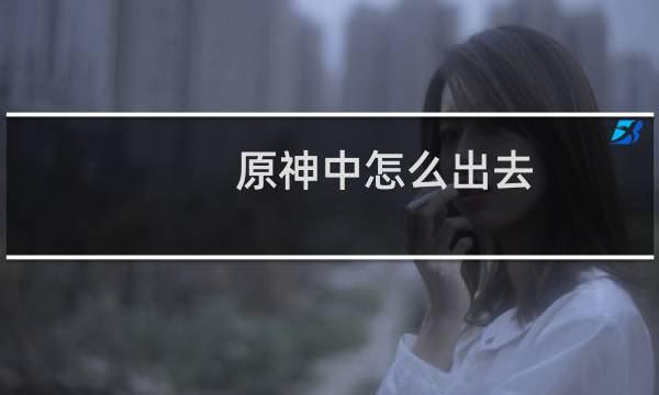 原神中怎么出去