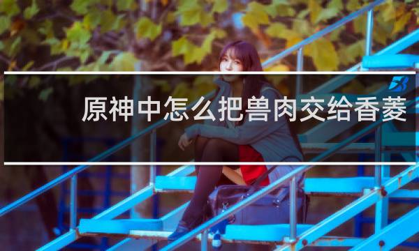 原神中怎么把兽肉交给香菱