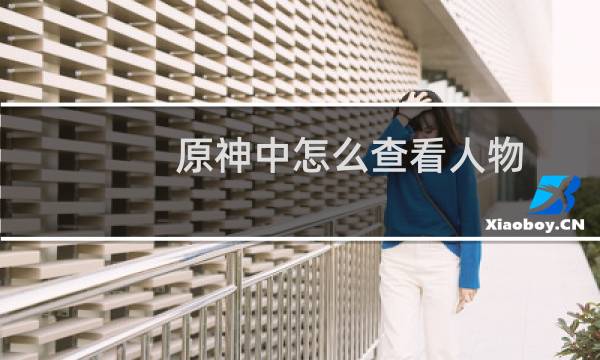 原神中怎么查看人物