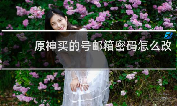 原神买的号邮箱密码怎么改