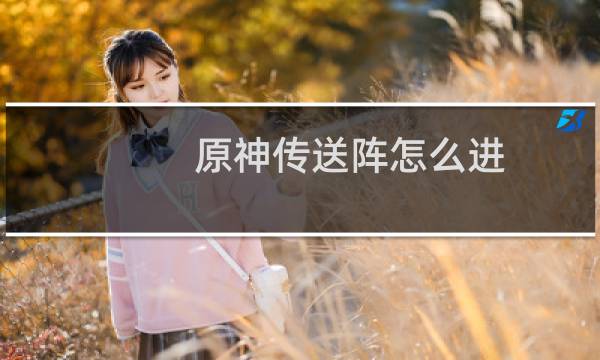 原神传送阵怎么进