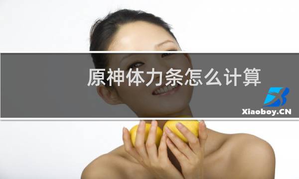 原神体力条怎么计算