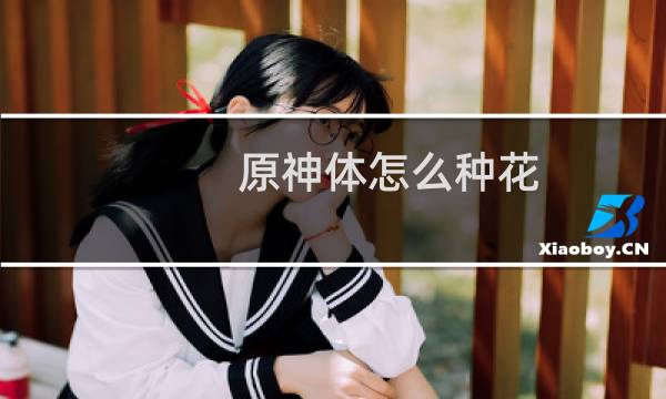 原神体怎么种花