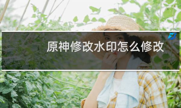 原神修改水印怎么修改