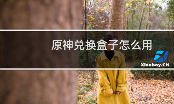 原神兑换盒子怎么用