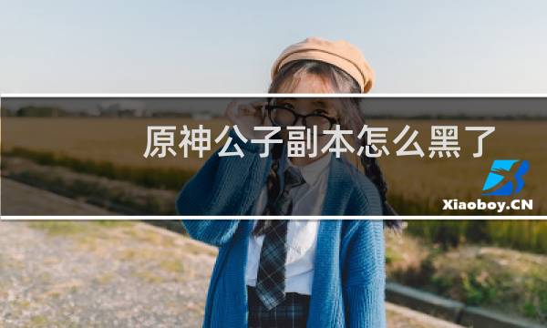 原神公子副本怎么黑了