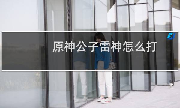 原神公子雷神怎么打