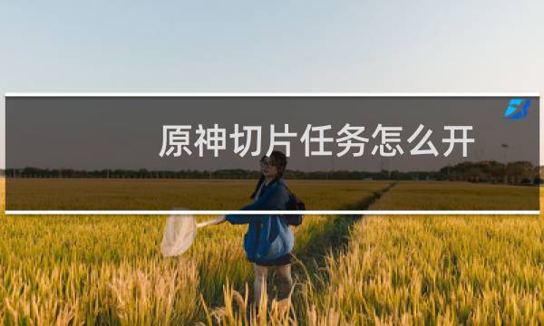 原神切片任务怎么开