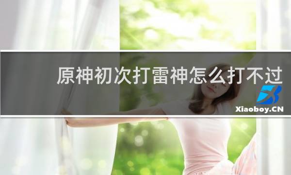 原神初次打雷神怎么打不过