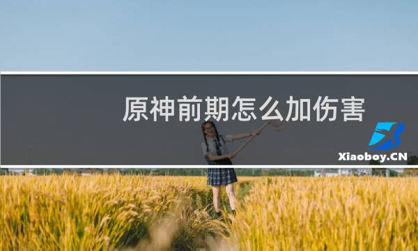 原神前期怎么加伤害